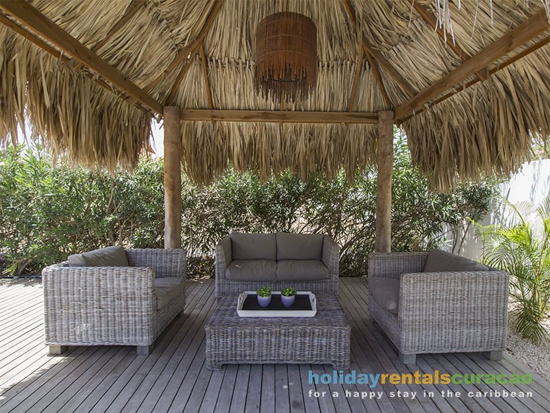 Sit comfortably under the palapa
