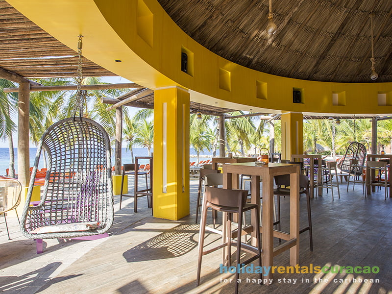 Cozy decorated beach bar Curacao