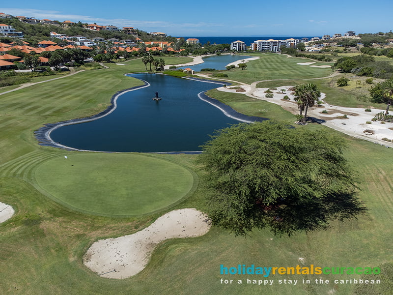 the 18 holes golfcourse on blue bay golf and beach resort curacao
