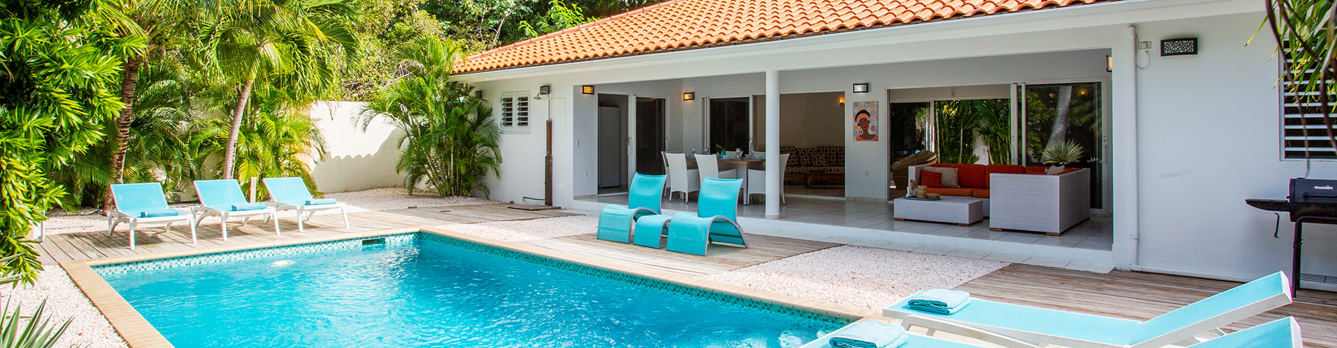 Vakantiehuizen op Curacao met een prive zwembad