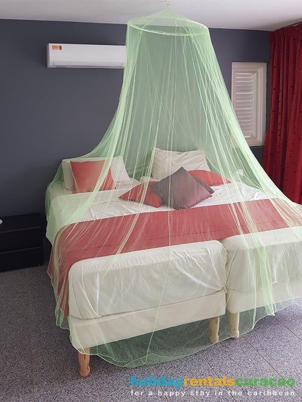 1st bedroom with mosquito net