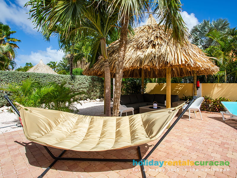 relax in the hammock at the villa
